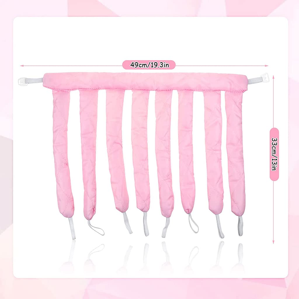 HASTHIP Heatless Hair Curler for Overnight Voluminous Curls with 8 Sticks 50 cm Silk Cotton Ribbon