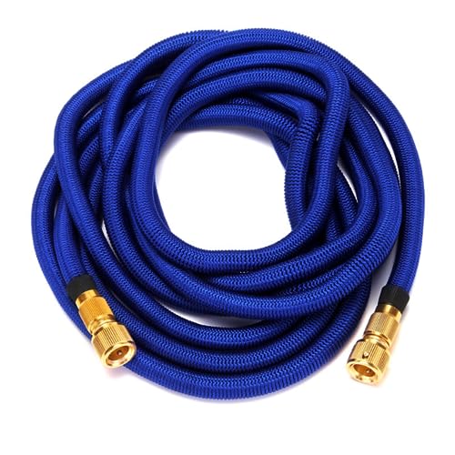 HASTHIP® 15m Garden Hose for Watering, Washing Cars and Clean with Heavy Duty Brass Quick Connectors, Expandable TPE Garden Hose, Wear Resistance Garden Pipe