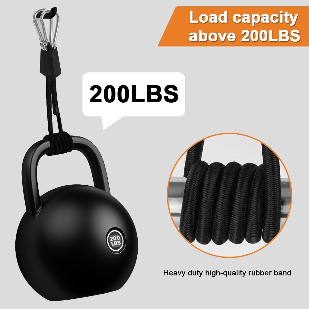 STHIRA Elastic Rope for Luggage and Bike with Dual-End Metal Hooks 3.3ft | Nylon Bungee Cord