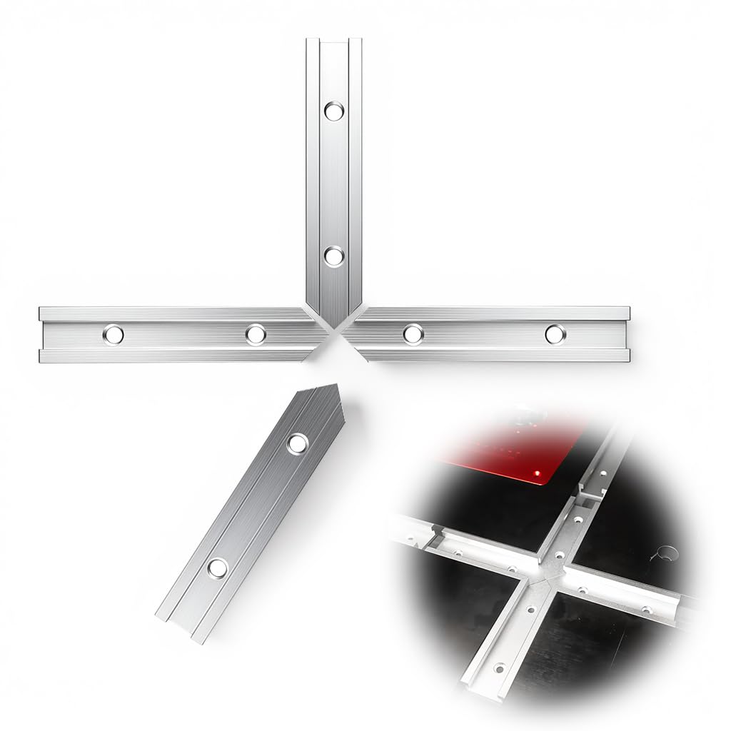 ELEPHANTBOAT® 4-Way Aluminum T-Track Cross Connector, Modular T-Slot J ...