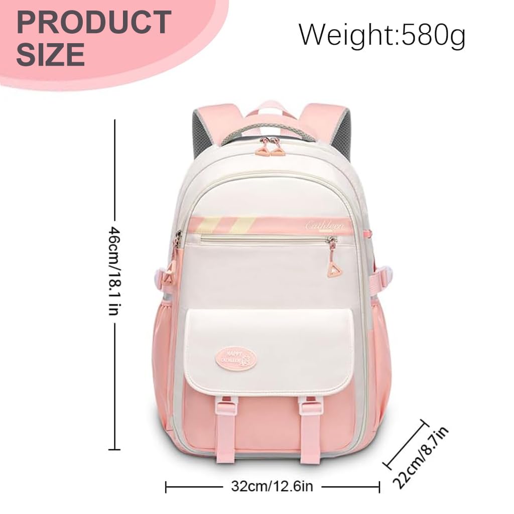 PALAY Girls School Backpack for Students with 32x22x46cm Storage Layer and Padded Straps | Waterproof Nylon Bag