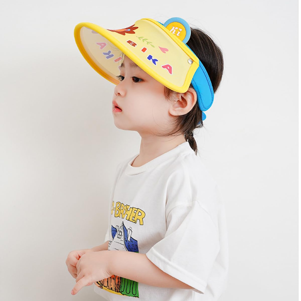 Optifit® Adjustable Kids Sun Hat with Elastic Band, UV Protective Wide Brim Visor Cap with Sweat Absorption