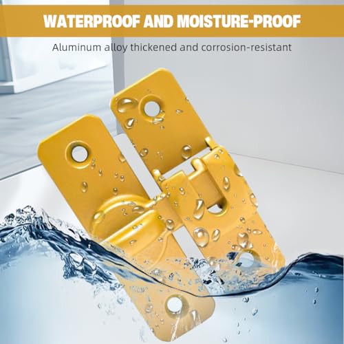 HASTHIP® Door Latch Lock 90° 180° Gate Rugged Aluminum Alloy No Drill for Door Closet Cabinet with Screw Packs Installation Accessories 2 PCS