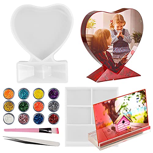 Venzina Photo Frame Moulds Set for DIY Craft with Bases 13x9 cm & 10x9.5 cm | Silicone Resin Casting Kit