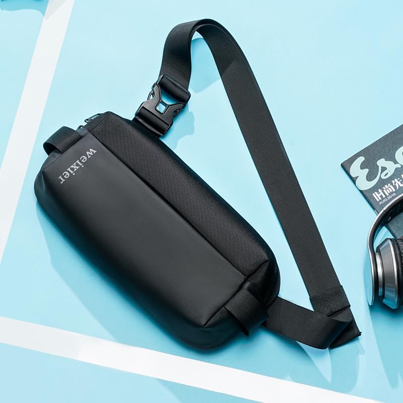 GUSTAVE Waist Bag for Travel and Sports with Adjustable Strap | Waterproof Oxford Chest Pack