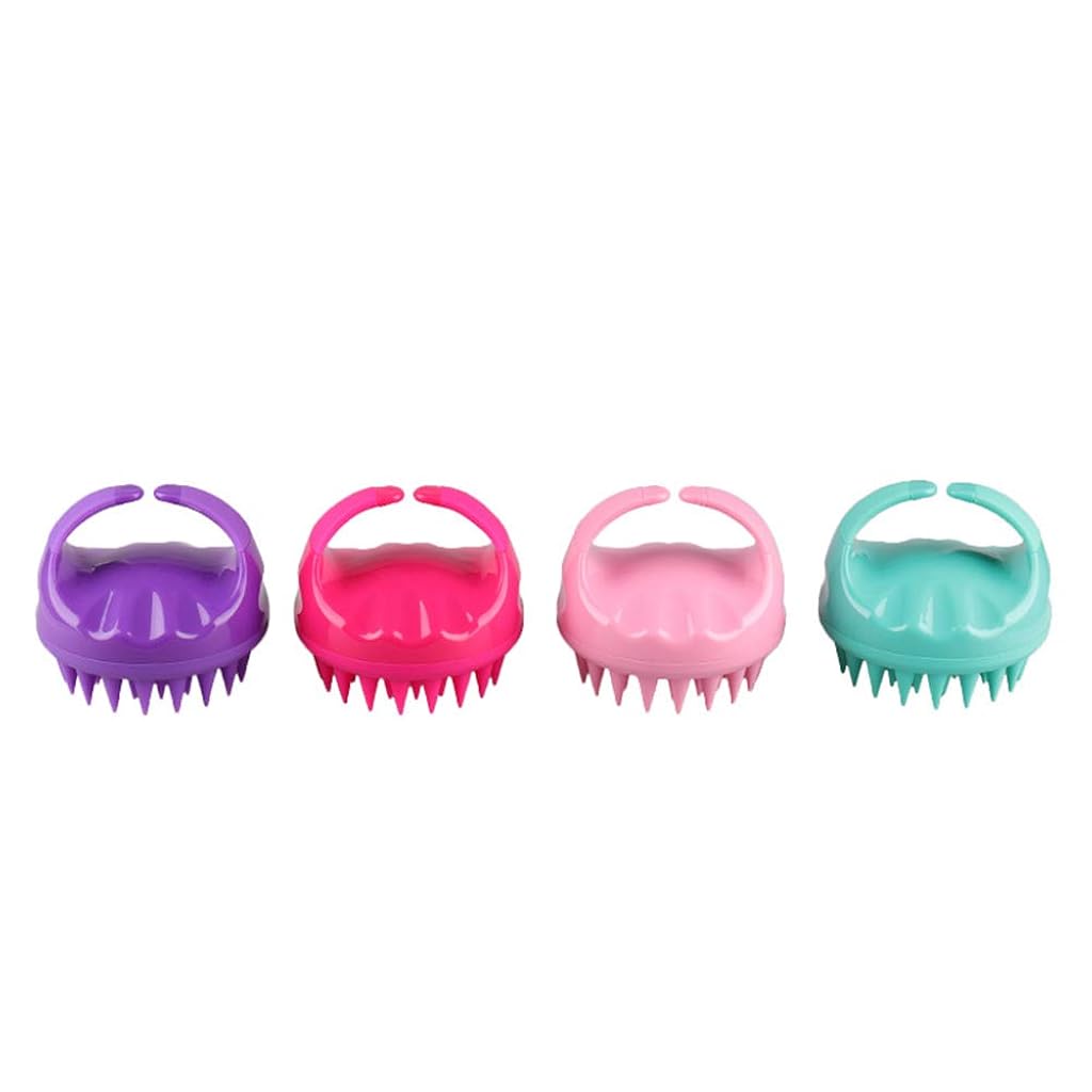 ELEPHANTBOAT  Hair Scalp Massager Shampoo Brush with Soft Silicone Bristles, Comfort Scalp Care Manual Head Massager for Anti Dandruff, Exfoliating-Pink