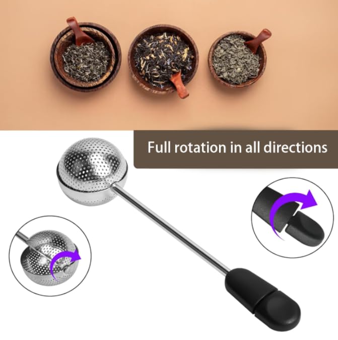 ZIBUYU Stainless Steel Tea Infuser for Loose Leaf with Fine Mesh Filter and Easy-Clean Design