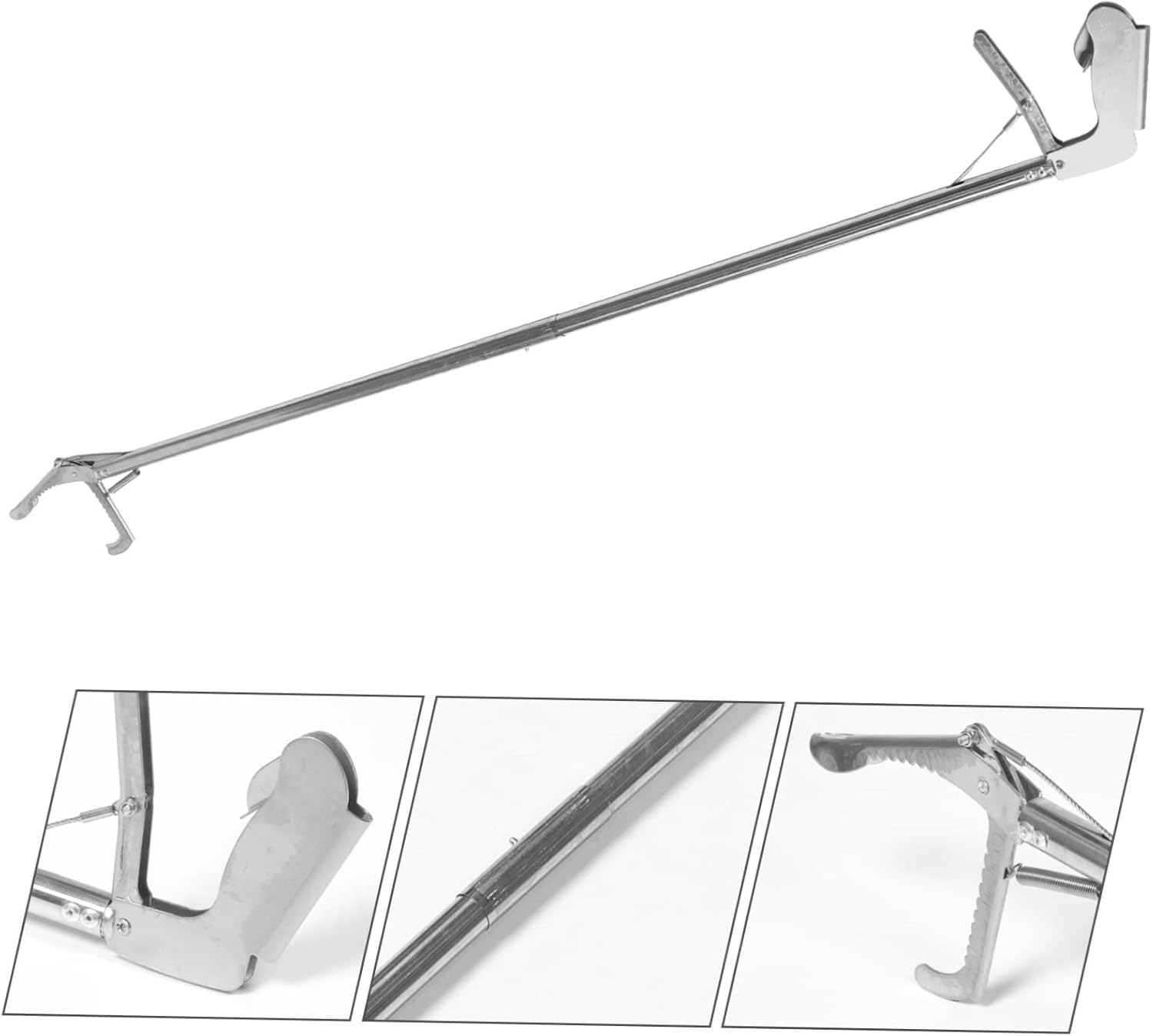 ELEPHANTBOAT Grabber Reacher Tool for Trash Pickup with Safety Lock & 1m Length | Stainless Steel Handle for Elderly