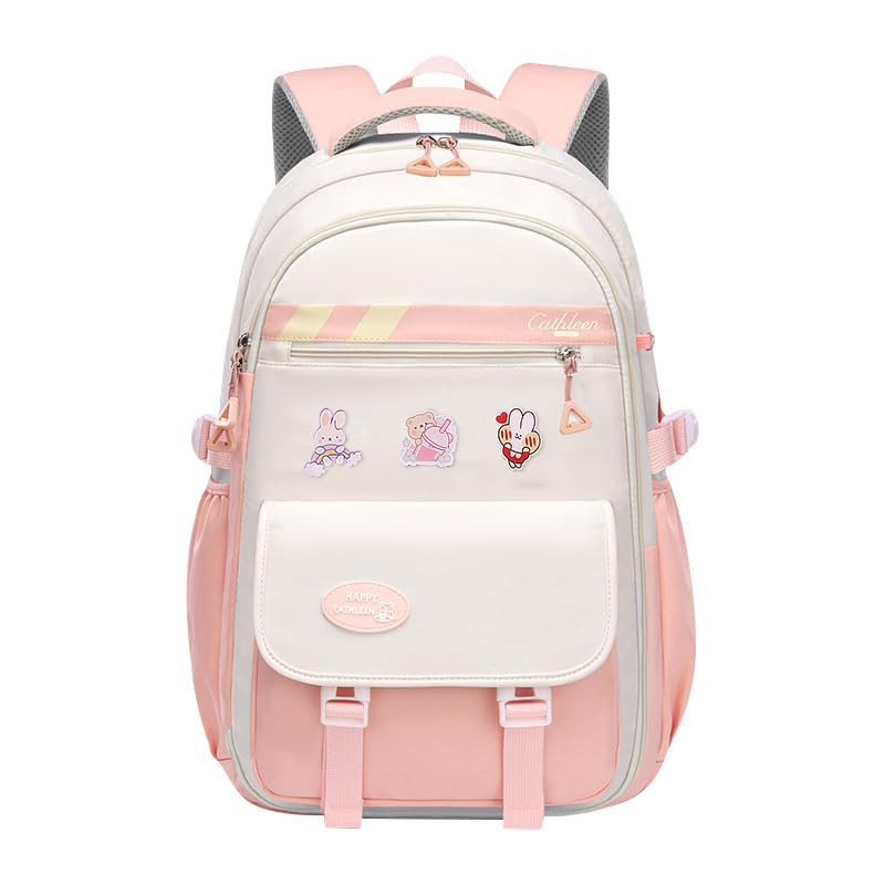 PALAY® Girls School Backpack Kawaii Backpack Schoolgirls Book Bag with Spacious Stationeries Storage Layer, Padded Shoulder Strap, Multi-use School Backpacks Travel Bag
