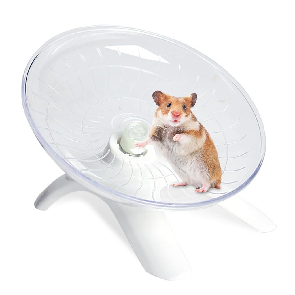 Qpets Hamster Wheel for Exercise and Wellness 7 in with Silent Tilting Disk | 3 pcs Set