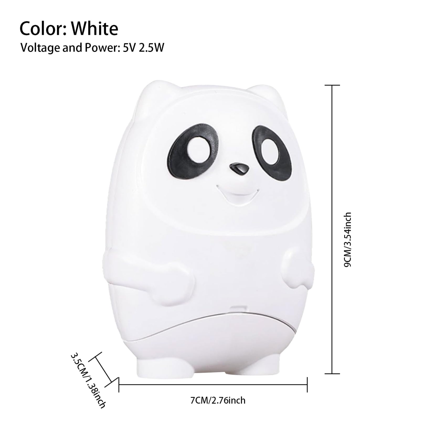 ZIBUYU Electric Nail Clipper for Kids & Adults 2 in 1 USB Nail Clipper with Manual Dual Nail Filers 500mAh USB Rechargeable Nail Clipper Cute Panda Nail Trimmer with Nail Dust Bin