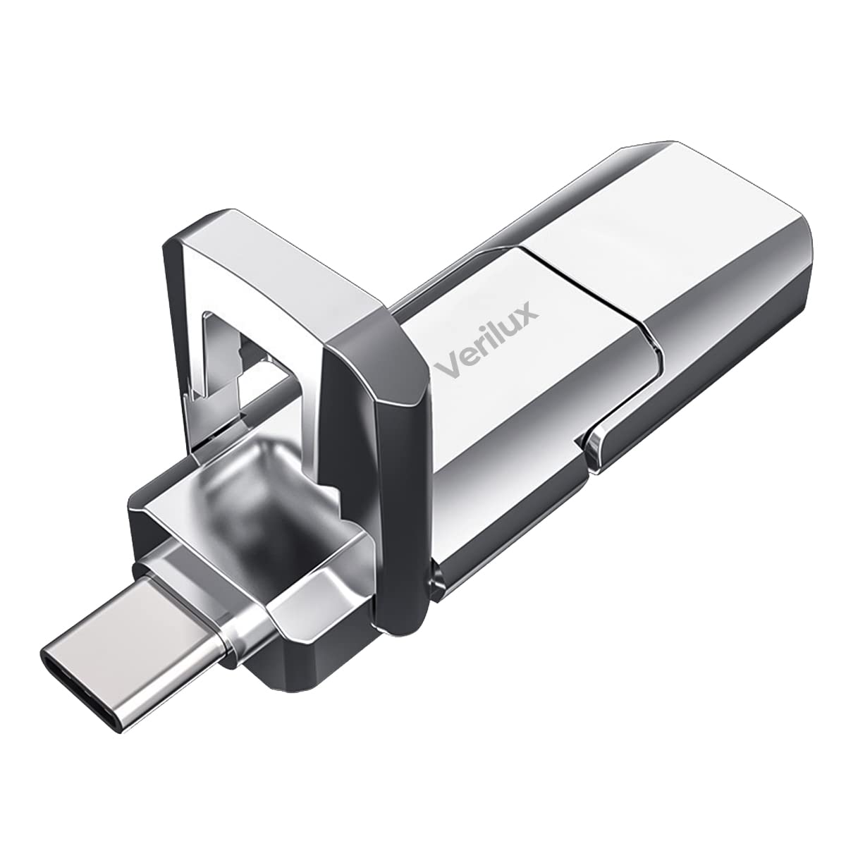 Verilux Pendrive 128GB 2 in 1 Flash Drive with USB 3.1 and Type C 500MB/s Speed for Laptop | Smartphone