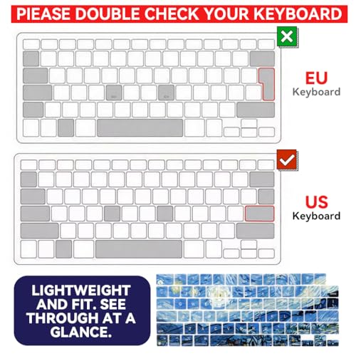 ZORBES® Compatible with MacBook Air 13.6 Inch A3240, Laptop Case Cover Fashion Starry Artistic Shell Case with Matching Keyboard Protective Stickers, Fits 2023 A2681 M2 2024 A3113 M3