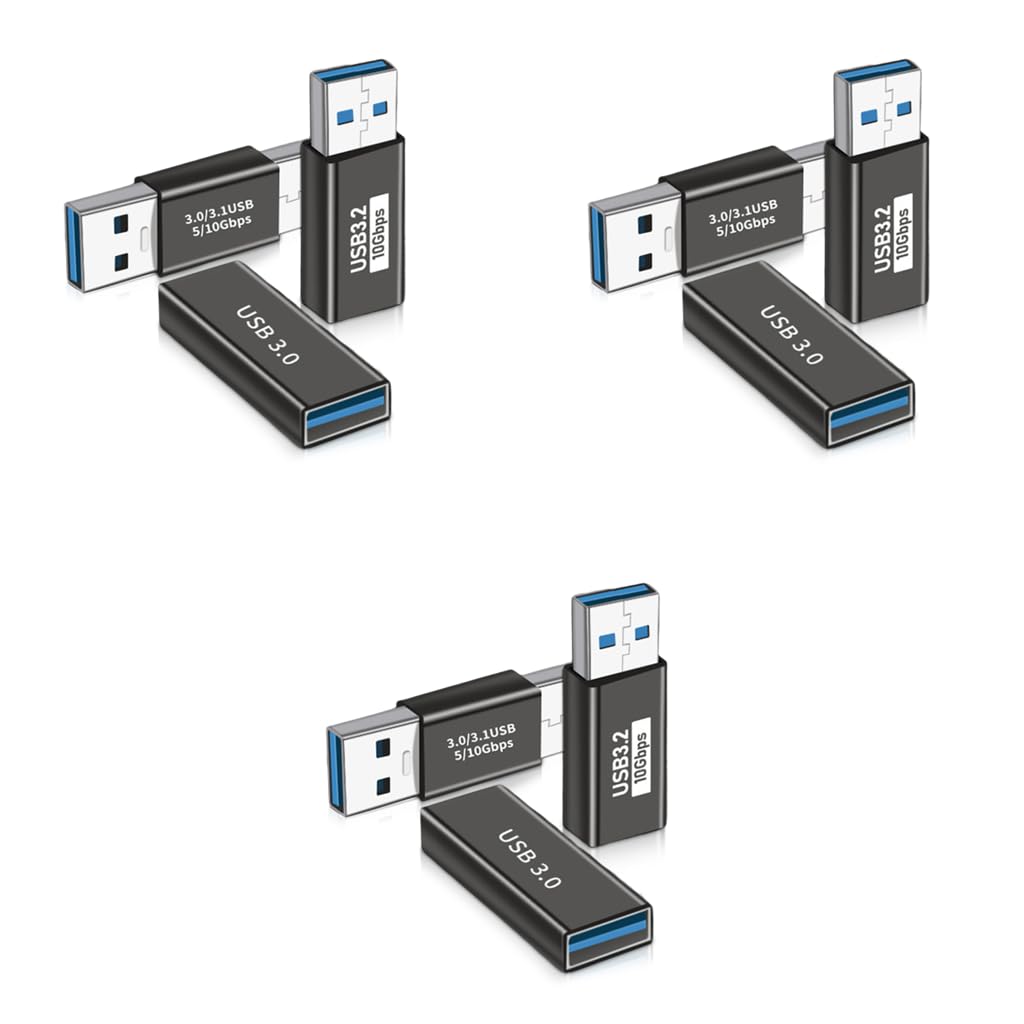 Verilux USB 3.0 Adapter Kit for Laptops and Gaming Consoles featuring Metal Shell | 5 Gbps 3 PCS Set