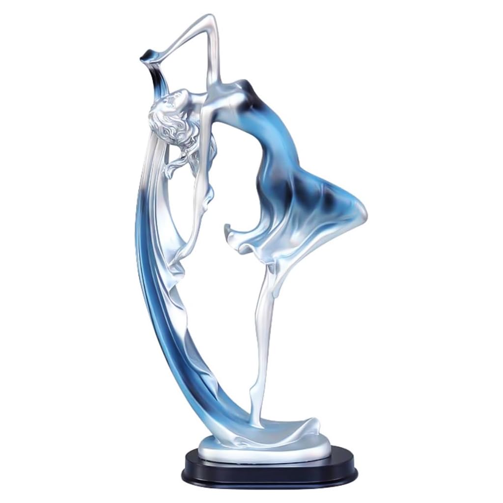 HASTHIP® Desk Decor Artistic Dancer Statue Desk Decor Resin Artful Statue Home Decor Small Aesthetic Artful Desk Decor for Display Cabinet, Bookshelf, Office Desk, 11x6x23cm