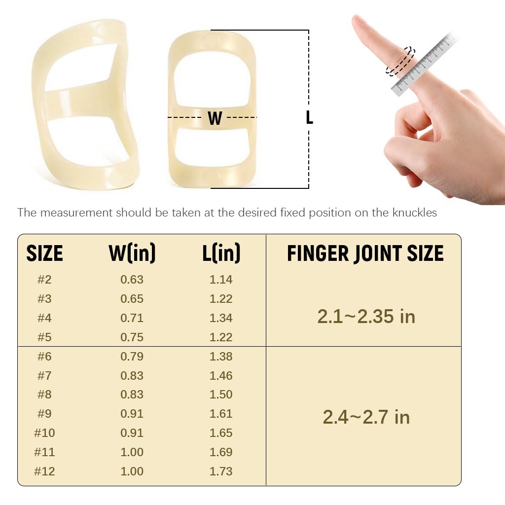 HANNEA Mallet Finger Splint for Joint Support with Universal Size 12 Fit and PP Material | Pain Relief and Finger Protection
