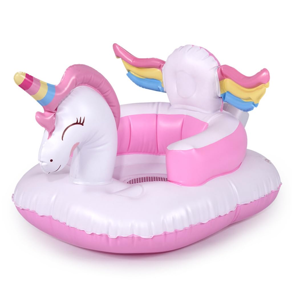 SNOWIE SOFT® Inflatable Baby Seat Unicorn Inflatable Baby Sofa Chair, Bed Inflatable Baby Chair for 0 to 2 years Safe Sitting Up Chair for Kids Prevent Lean