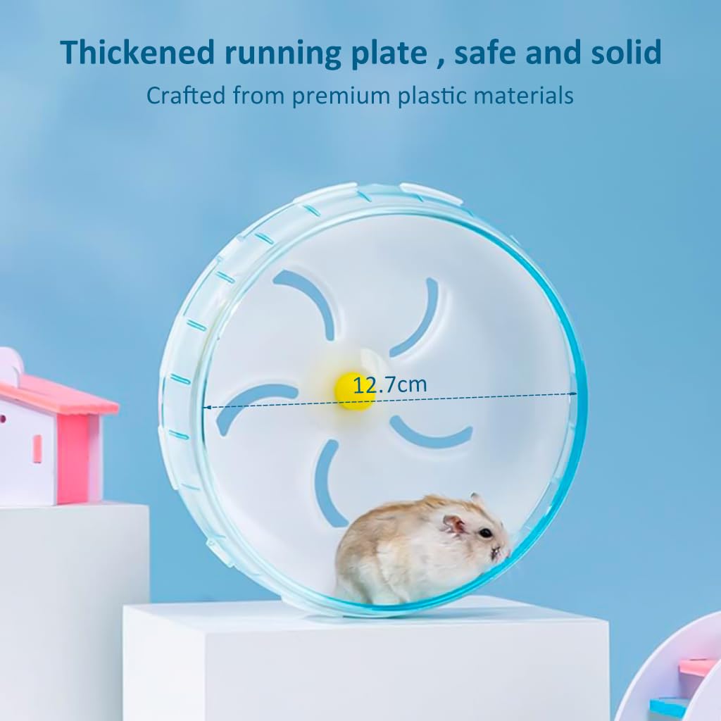 HASTHIP Hamster Wheel for Cage with Silent Bearings and Ridges | 5.5 in Plastic Wheel