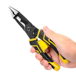 ZIBUYU® 7-in-1 Wire Stripper, Wire Stripping Tool, Wire Cutter Stripping Tool for Electric Cable Stripping Cutting and Crimping, Yellow