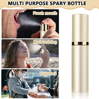 MAYCREATE® 5ml Mini Travel Perfume Refill Bottle Atomiser, Upgraded Leakproof Refillable Perfume Bottle, Matte Metal Empty Perfume Spray Bottle Scent Pump Case for Women Men (Gold)