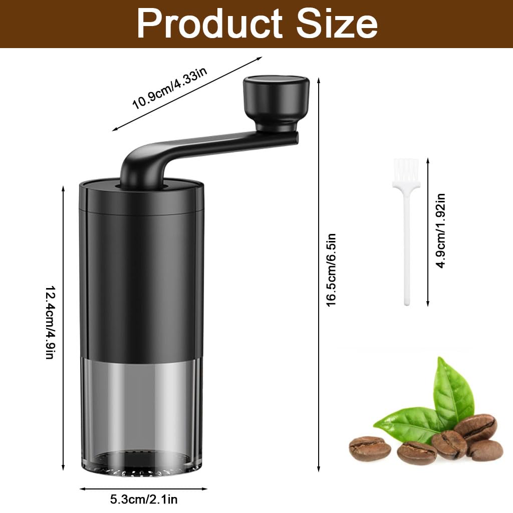 Supvox Manual Coffee Grinder for Home Brewing with Adjustable Settings and Sleek Design