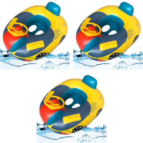 Proberos® Swimming Tube for Kids Under 15kg Inflatable PVC Float Seat for Pool Safe Anti-flip Over 3 PCS