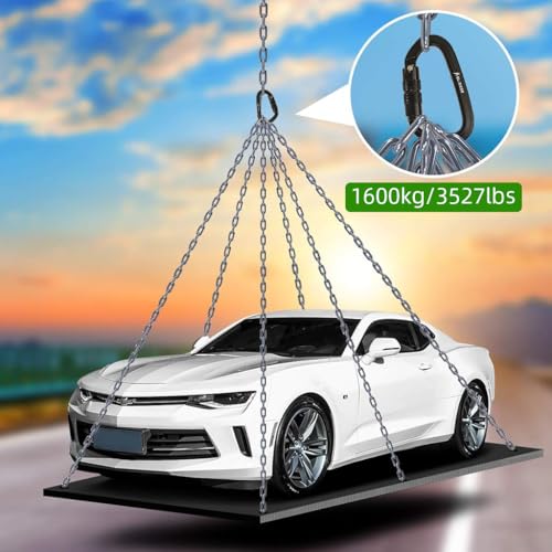 Proberos® Heavy Duty Auto-Locking Carabiner Clip 1600KG D-Shape Aluminum Alloy Climbing for Hammock Rock Tree Work Secure Twist Lock 4.9x8.5cm Black 3PCS