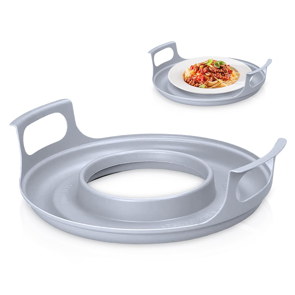 Supvox Microwave Plates for Heating with Handles 11.8 in | Safe Food Grade PP Tray