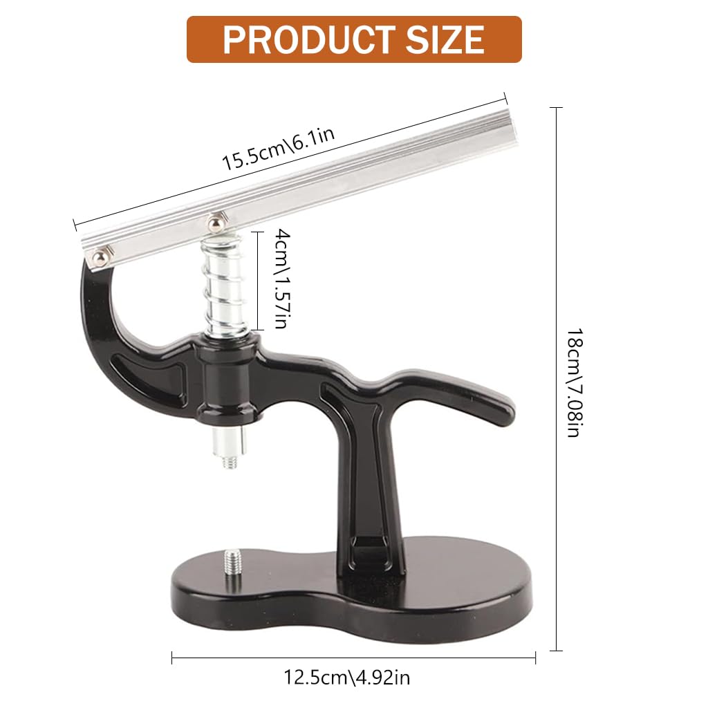 Serplex Watch Press Tool for Watch Case Repairs with 18–50mm Multi Dies Set featuring Spring‑Loaded Lever | Essential Kit for Secure Case Back and Glass Fitting