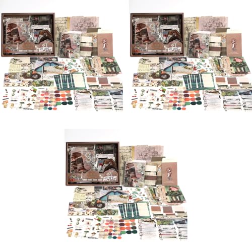 HASTHIP® Journaling Kit 346PCS Vintage Stickers Scrapbook Stationery Items Bullet Junk Journal Book Planner 2025 Set DIY Decoration Paper Craft 18 Cm Multicolor