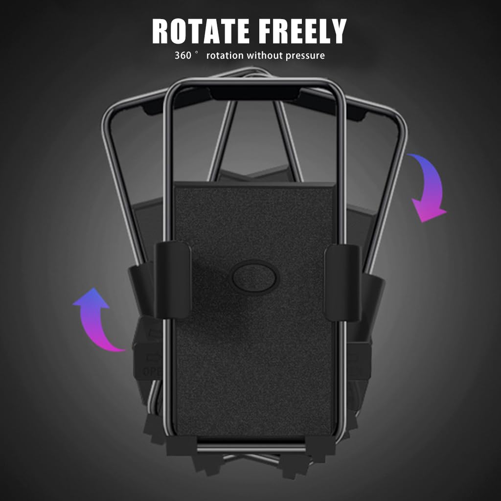 PROBEROS Bike Phone Mount for Handlebar with 360 Rotation and Dual Side Claws | Fits 4–6.5 in Smartphones