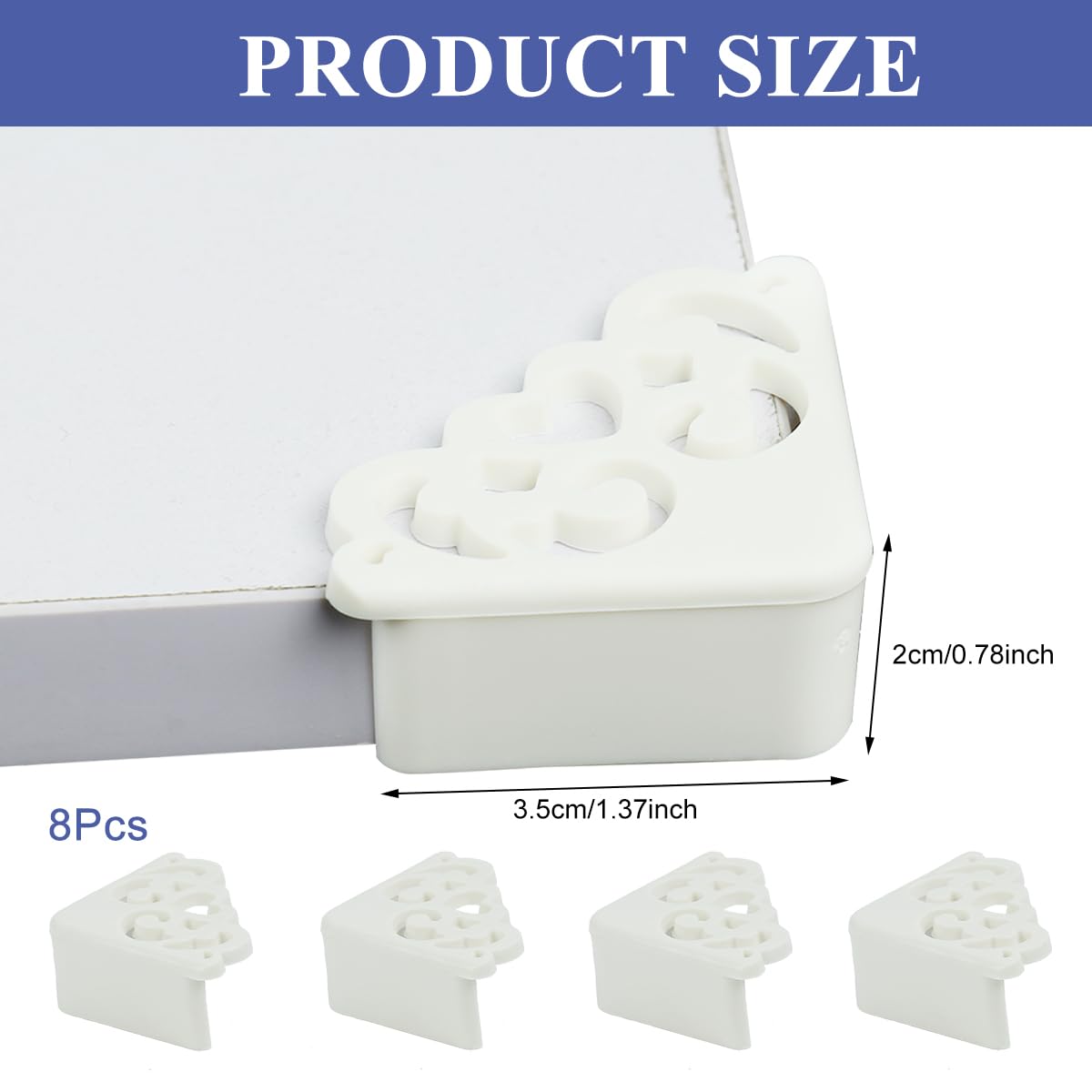 SNOWIE SOFT Table Corner Protectors for Home Safety featuring Heart Cutout Design 8Pcs PVC