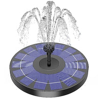 HASTHIP® Solar Water Fountain for Garden, 1.5W Solar Water Pump with 6 Nozzles, Max 1.1m Water Column Solar Fountain for Home Garden Pond Bird Bath Pool