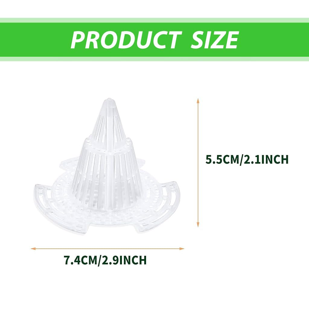 HASTHIP® Flower Pot Hole Mesh - 10Pcs Plant Aeration Cone - Soil Air Diffuser Cone for Flower Plant - 7.4cm bonsai pots Drain Hole Cone - Prevent Waterlogging for Bonsai Pot & Succulent Planters