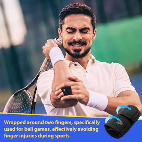 Proberos® Finger Splint for Pain Relief Dual Support Basketball Volleyball Athletes Trigger Fix Straightening Fracture Corrector L 2PCS