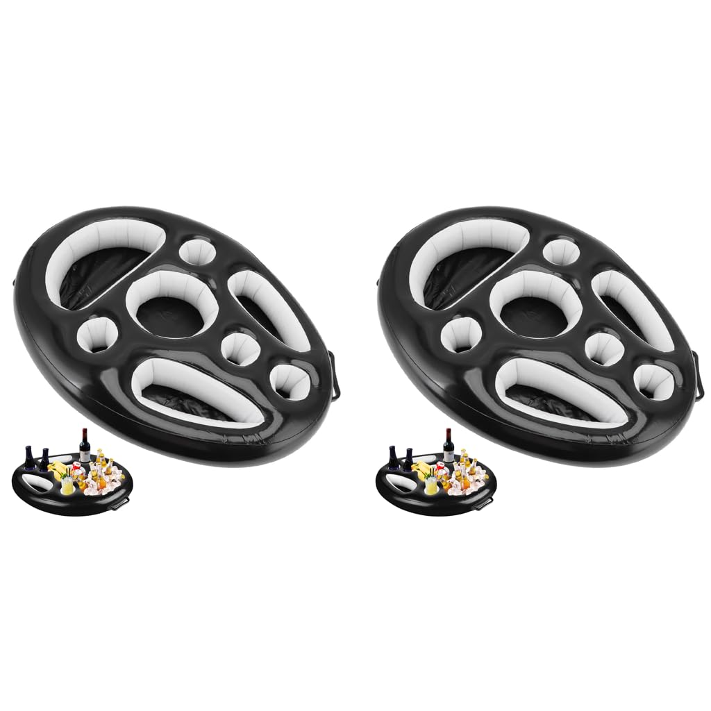 Proberos Pool Drink Holder Floating Tray with 8 Holes for Snacks and Drinks | 2PCS