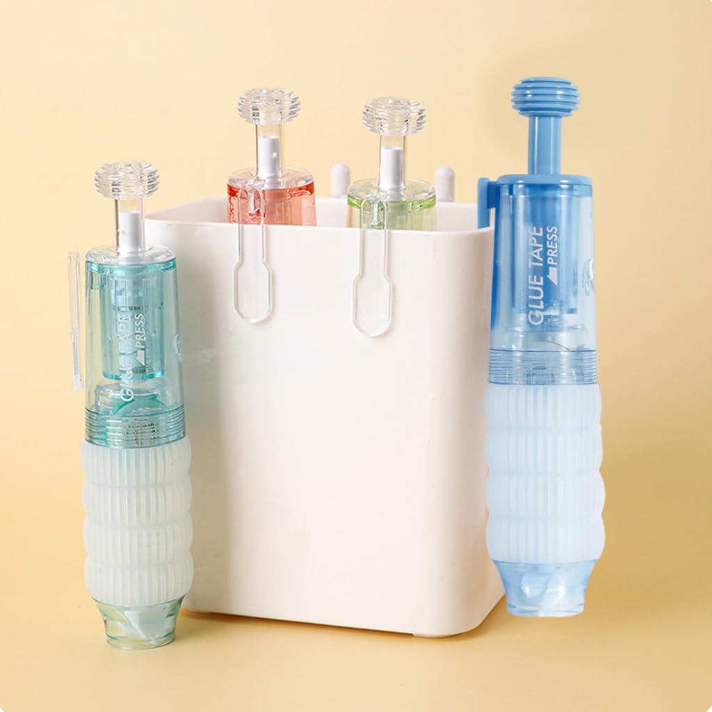 HASTHIP Double Sided Dot Glue Tape Pen for Scrapbooking with 3 Refills 6mm x 19.6ft | Retractable 360° Rotatable Head