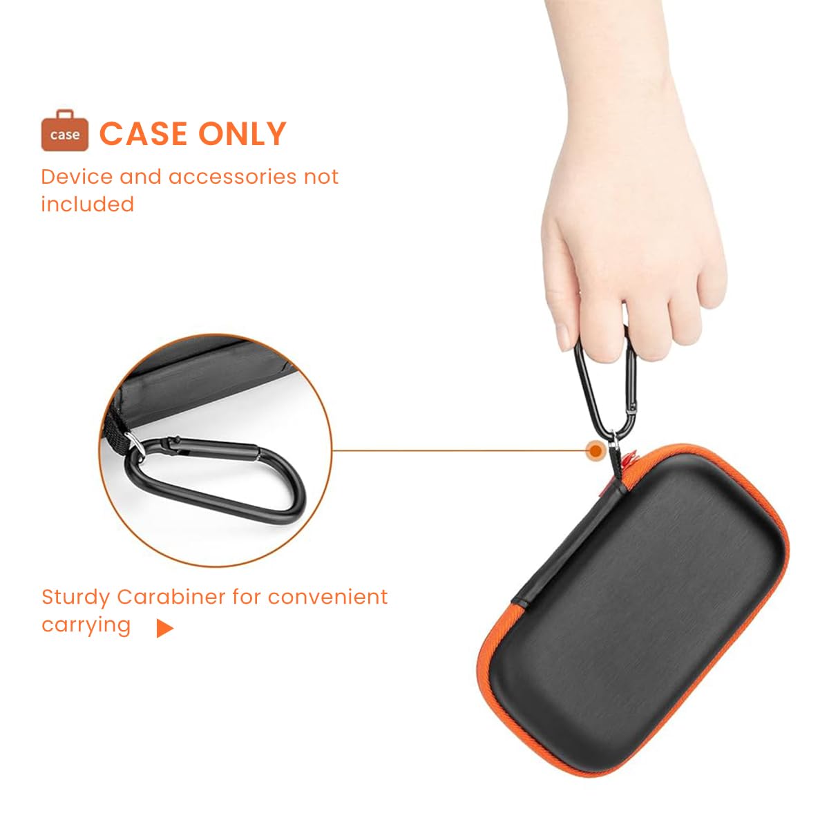 ZORBES Carrying Case for SanDisk SSD featuring Shock Proof Honeycomb EVA Design 13.8×7.7×4.2cm