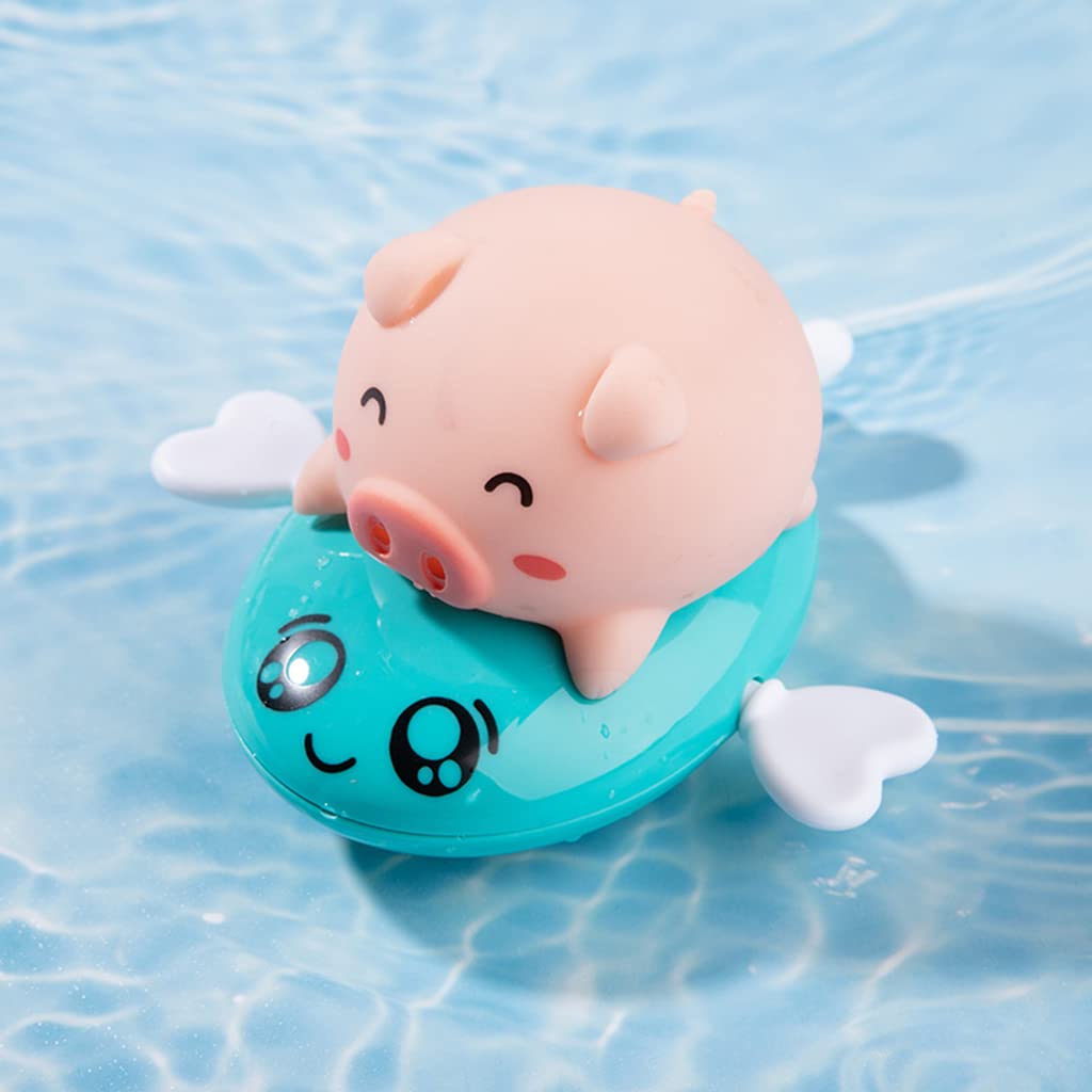 PATPAT® Baby Bath Toys for 0-3 Years, Cute Piggy Spray Water Toys for Kids Bath, Bathing Swimming and Floating Toys for Boys&Girls, Shower Toy for Toddler Bathtime, Bathroom Moving Toy Gift for Kids