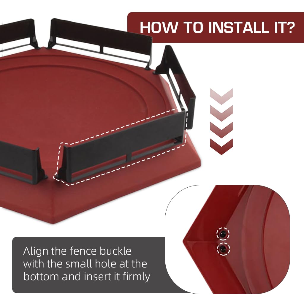 SNOWIE SOFT Beyblade Stadium Battle Arena for Kids with Hexagonal Design and Smooth Surface | Portable Plastic Arena for Party Games