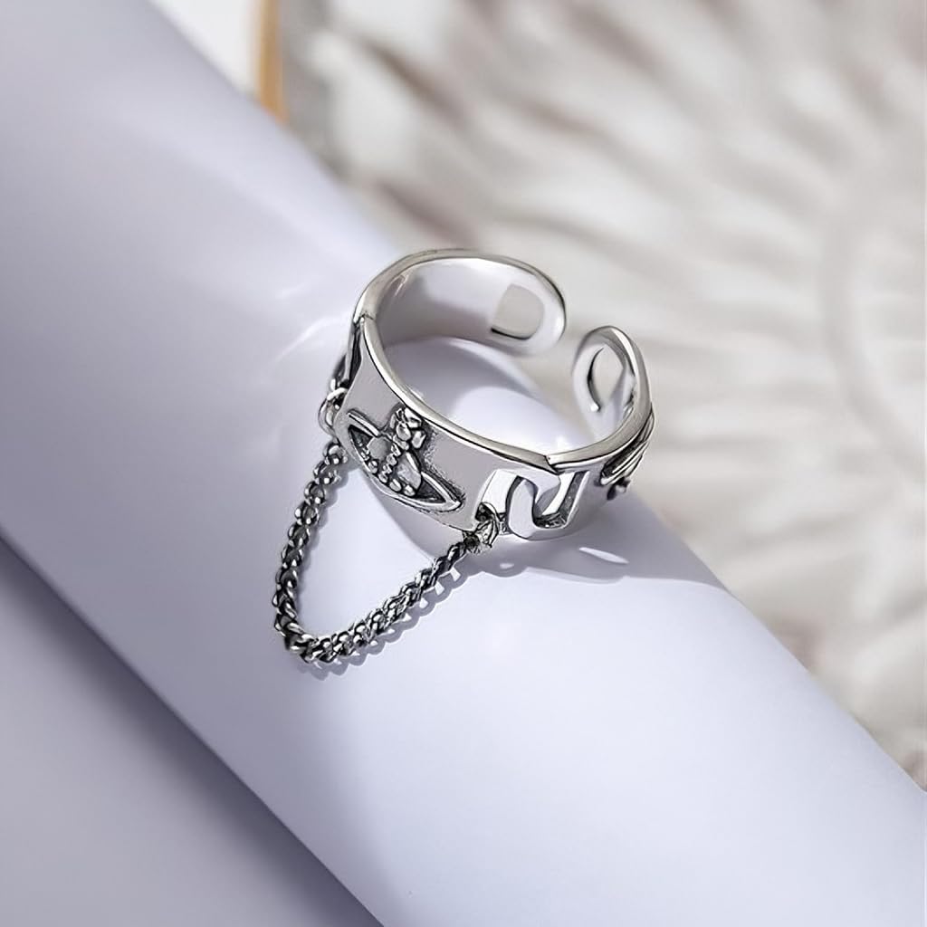 Zibuyu Rings Set for Women featuring 7PC Vintage Distressed Open Joint Design in Silver | Boho Style