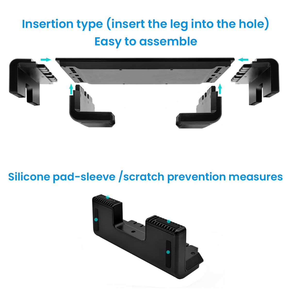 ZORBES® Monitor Riser Stand Desk Monitor Riser Stand with 4 USB 2.0 Ports Support Charging Multifunctional Monitor Riser Office Desk Organizer Universal Desk Monitor Riser Stand, 52x20x8cm