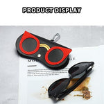 PALAY® Portable cute shape glasses bag glasses bag Sunglasses box sunglasses bag glasses bag (Black)