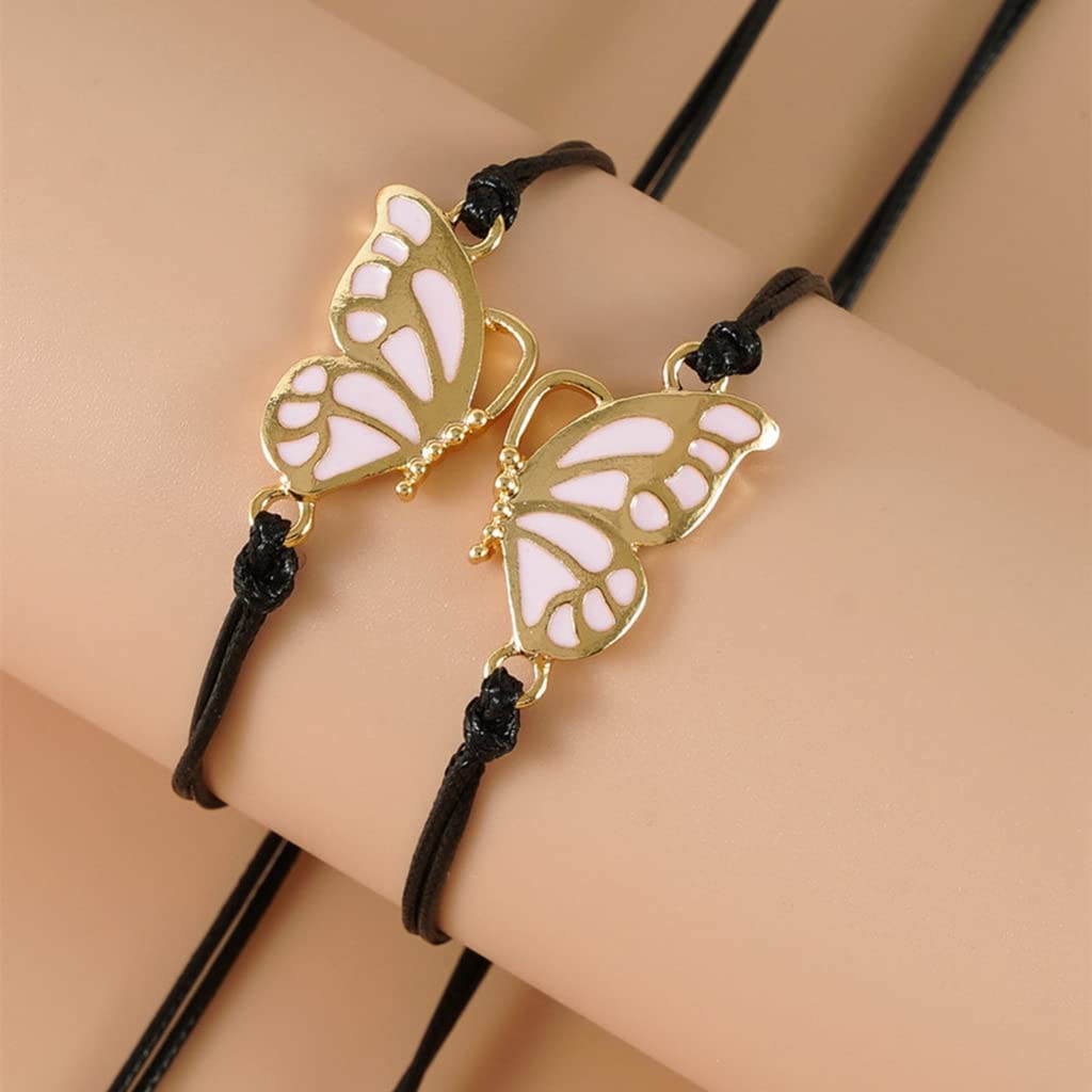 ZIBUYU Friendship Bracelets for Girls featuring 6–11.8 in Adjustable Fit and Butterfly Alloy Charm | Ideal Gift for Best Friends