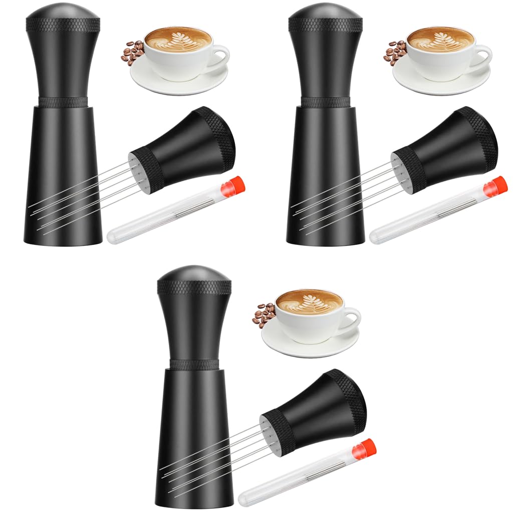 Supvox Espresso Coffee Stirrer for Barista Use with 17 Stainless Needles and Ergonomic Handle | Enhances Even Extraction