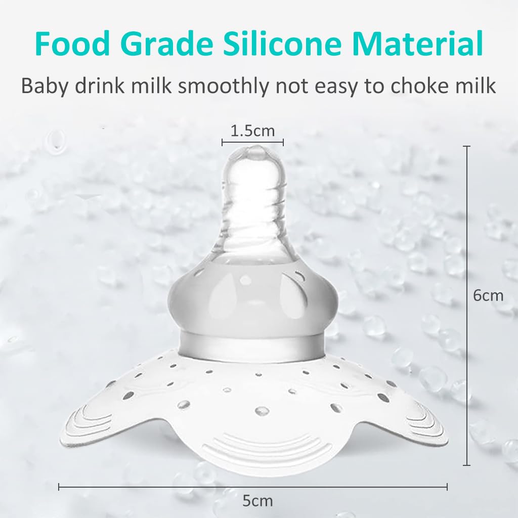 SNOWIE SOFT Breast Shells for Breastfeeding Food-Grade Soft Silicone Nipple Protector for Breastfeeding, BPA Free Silicone Nipple Cap Soft & Reusable with Storage Case, Universal Size