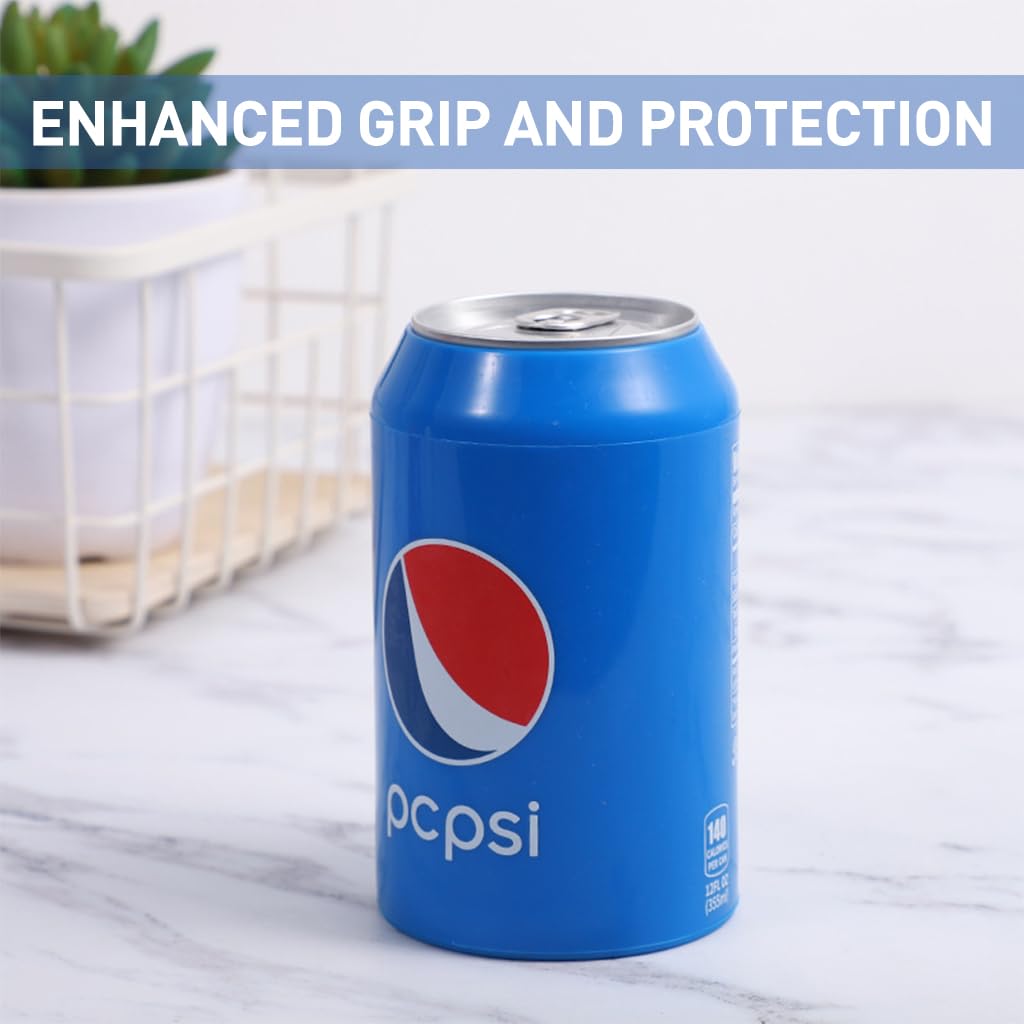 HASTHIP Beverage Can Sleeves 9pcs 335ml for Standard 12 fl oz Cans featuring Anti Slip Silicone Wraps