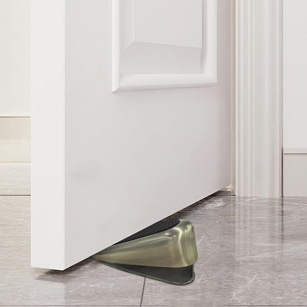 HASTHIP Door Stopper for Home and Office with Spring Loaded Mechanism and 3 in Zinc Alloy Base