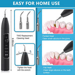 HANNEA® Ultrasonic Plaque Remover Electric Plaque Remover with 480P Camera, 3 Working Modes, Cordless Electric Plaque Remover with 2 Bits and Oral Mirror, Remove Teeth Stain Tartar Plaque