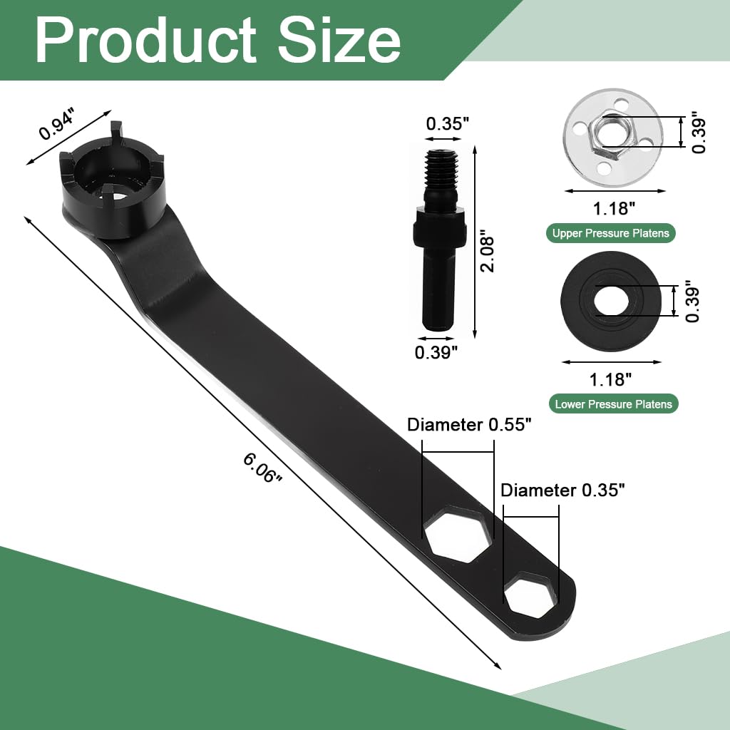 Serplex Angle Grinder Spanner Wrench Set for M10 Machines featuring 2 in 1 Lock Nut Tool and Alloy Steel Build